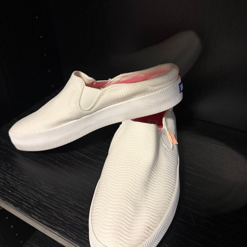 Keds Women’s White Canvas Slip On Mule Sneakers Backless Shoes Size 6.5